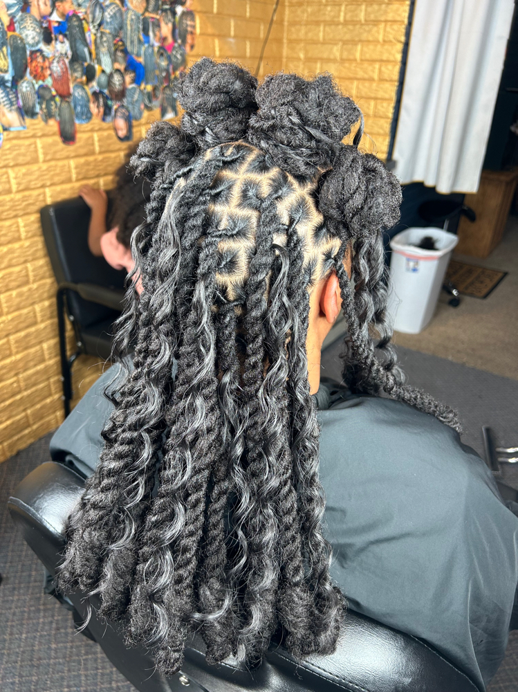 Boho 2 strand twist extension on locs