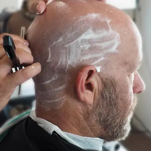 Traditonal Hot Lather Head Shave