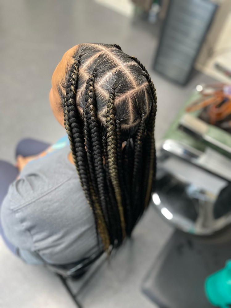 Large Knotless Braids