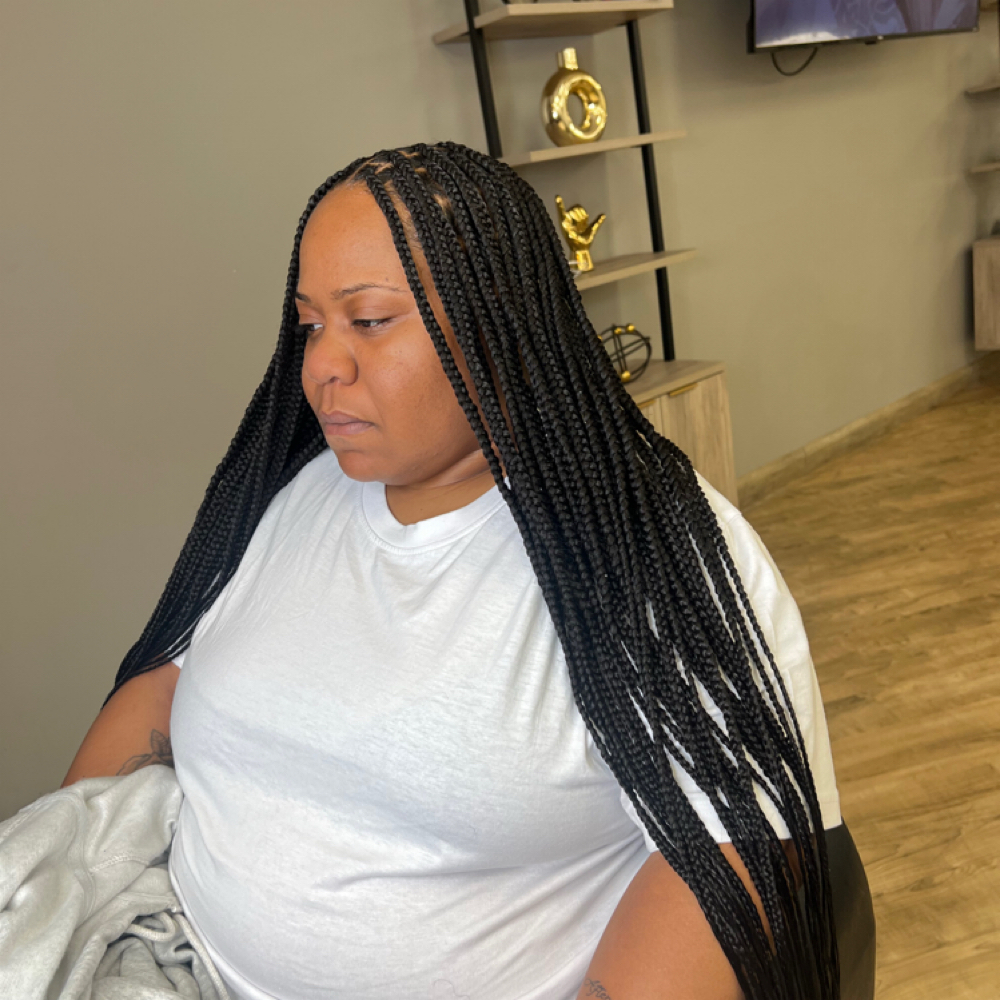 Medium Knotless Waist Length at Avalee beauty bar in Nottingham, MD