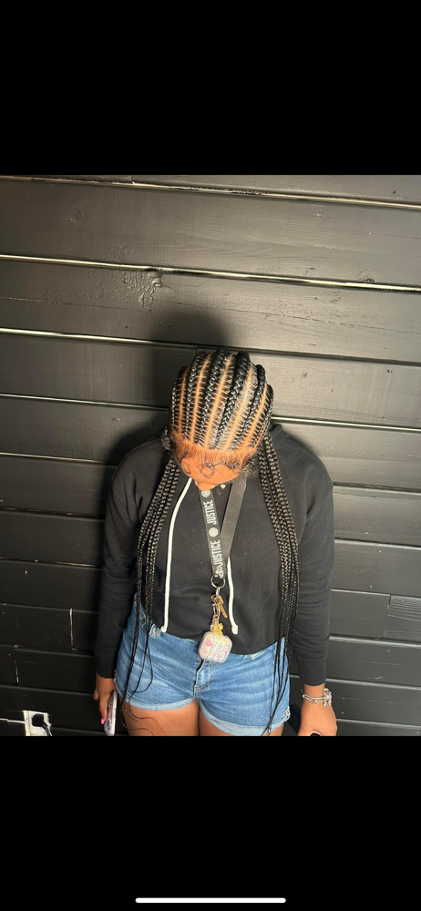 8 Count Feed in Braids