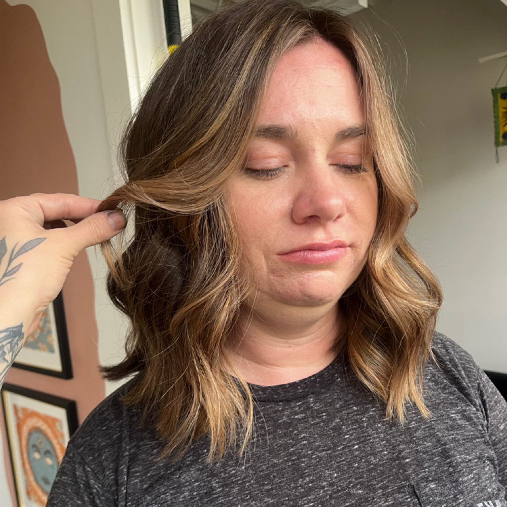 Face Frame Highlight at Hair By SG—@ Moss Salon Studios in Kansas City, MO