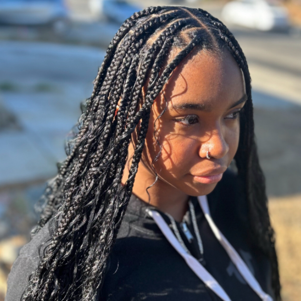 Knotless Medium Braids at RockN Beauty Bar in Antioch, CA