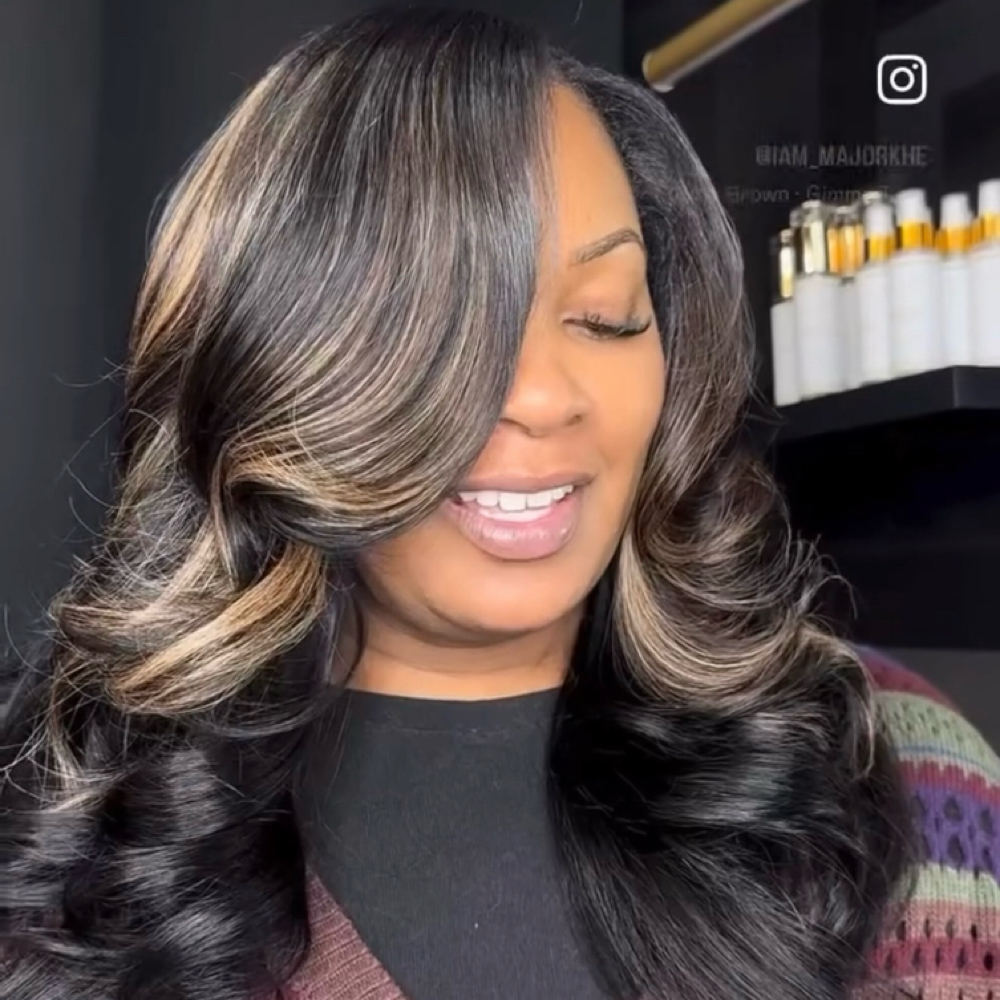Quickweave with Leave out at Phase II Hair & Extensions in Addison, TX