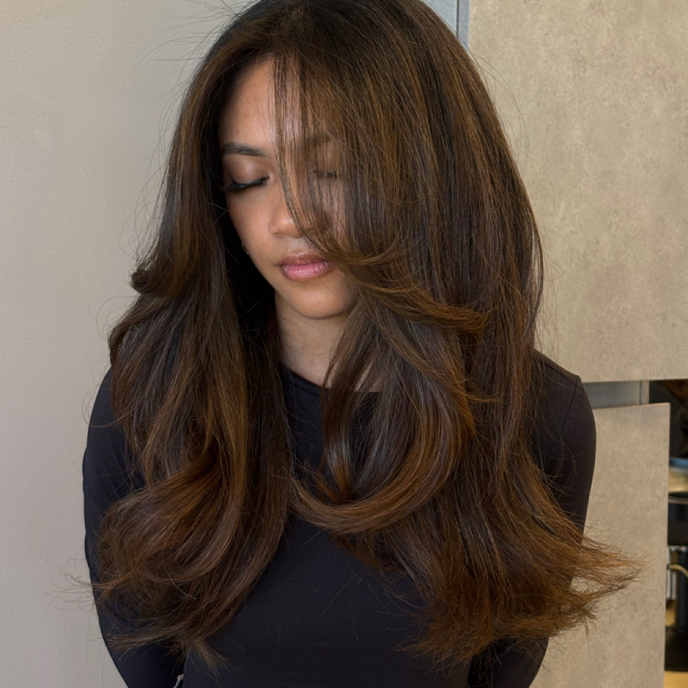 Full Dimentional Balayage at Monixhair in Brea, CA