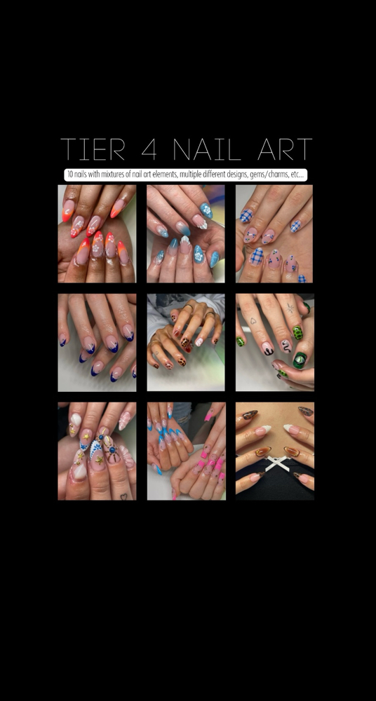 GELX FULLSET TIER 4 NAIL ART
