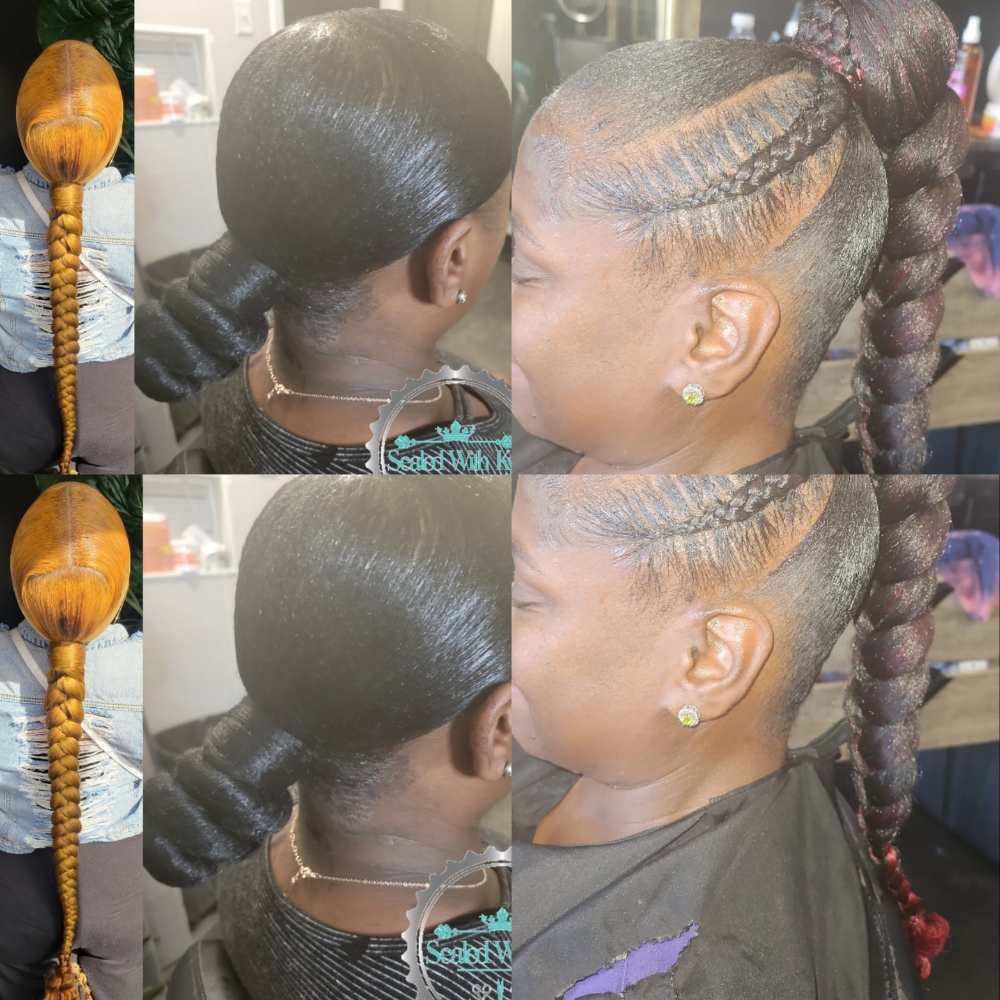 Sleek Ninja Bun/Jumbo Braid