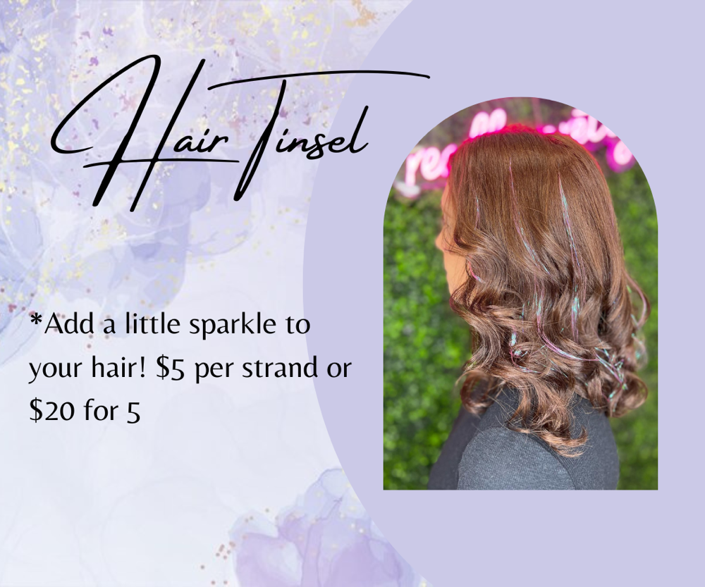 Hair Tinsel at Hair by Sarah At Salon Stiles in Coventry Township, OH