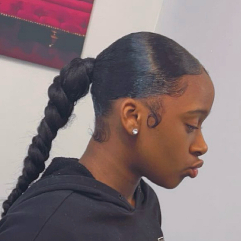 Sleek Ponytail at Hair Pressur By MK in Newport News, VA
