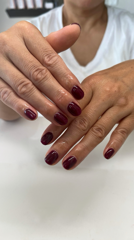 Hard gel overlay on Natural nails