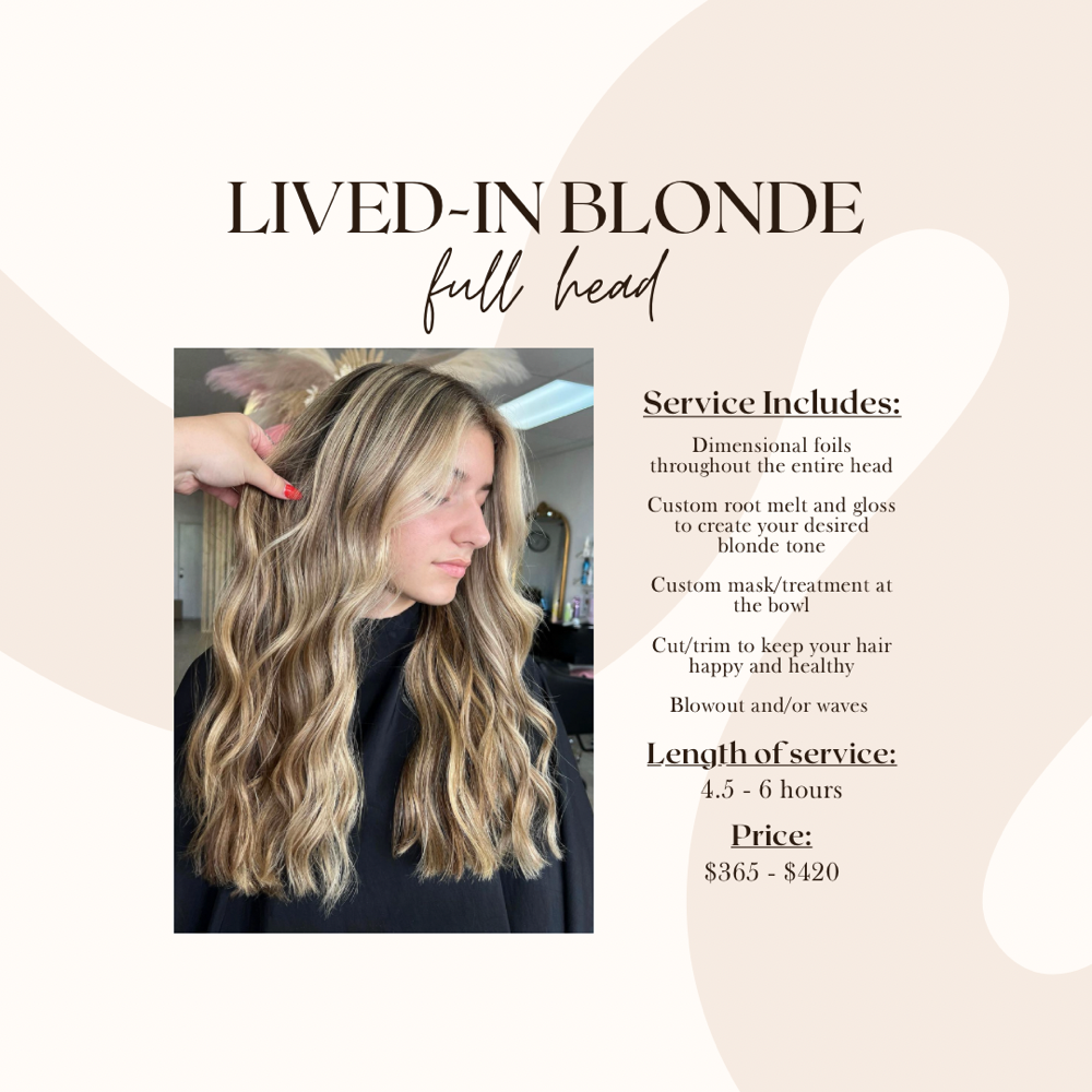 Lived-in blonde (full head)