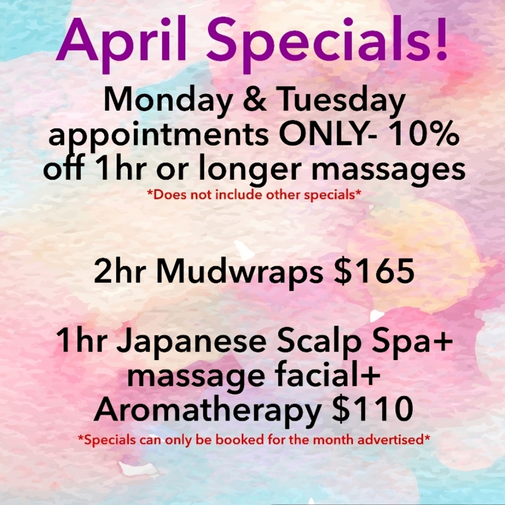 Aprilspec Mon&tue 10% 1hr+ Massage at New Day Massage and Spa in Dayton, TX