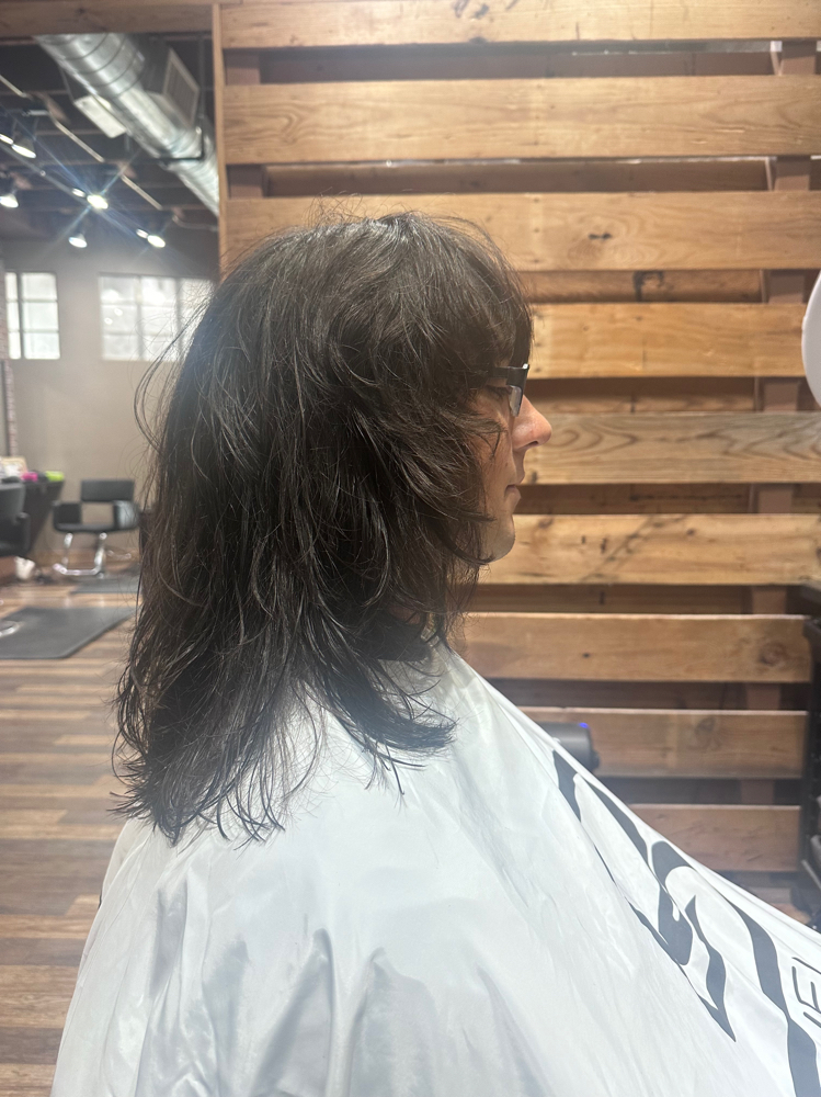 Long Haircut at Kade The Barber in Olympia, WA