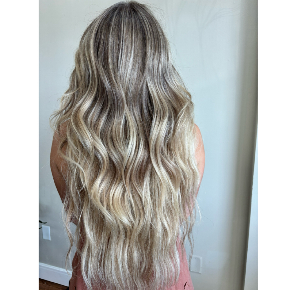 Tape-In extensions Installation at Claire Reynolds in South Daytona, FL