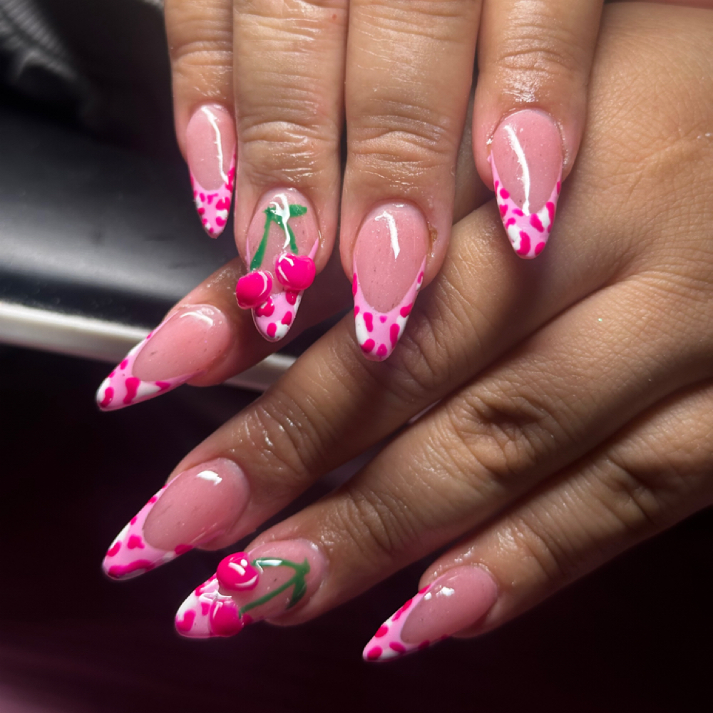 Medium-Long French/V-Cut/Ombre Set at Plush Kay Beauty Services in Tulsa, OK