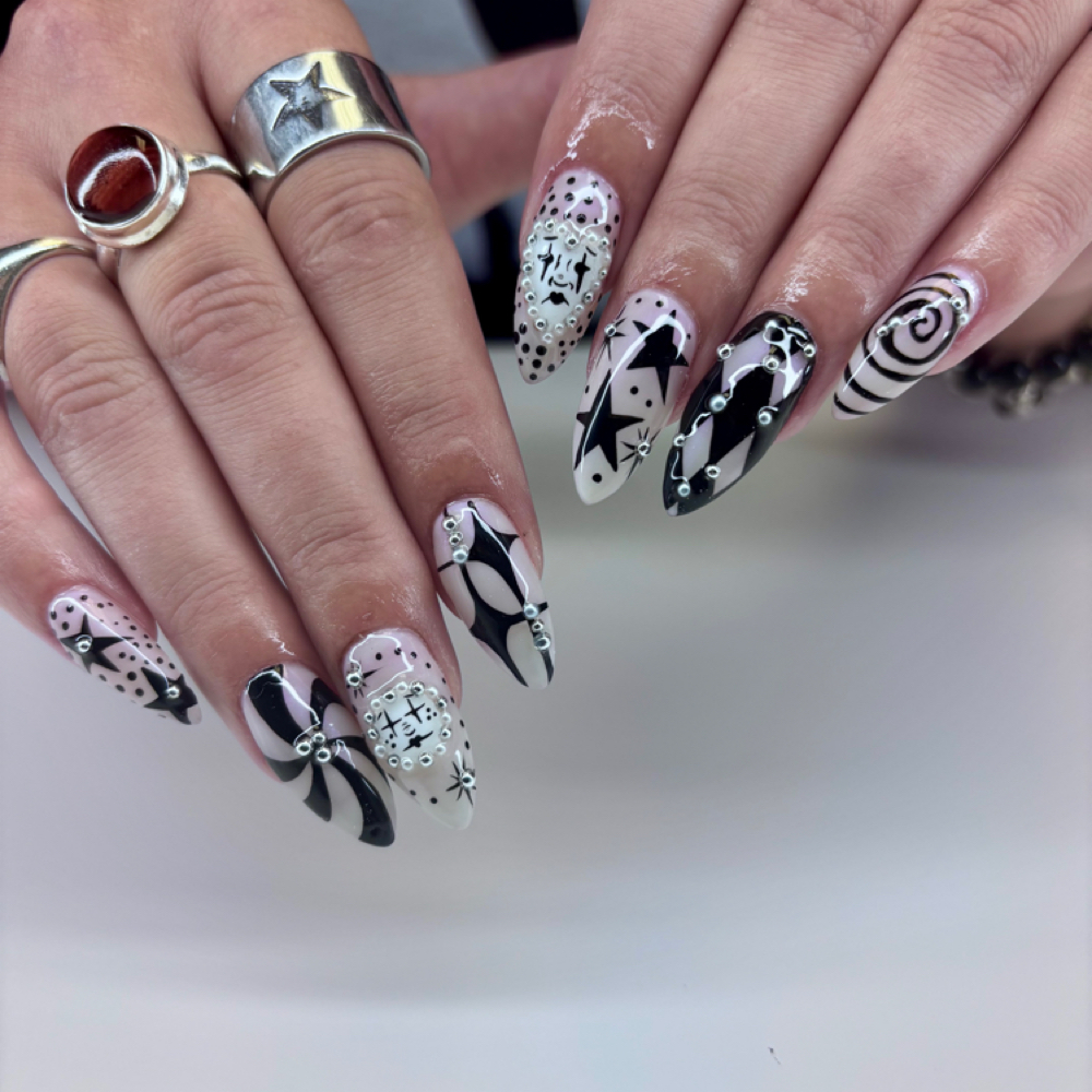 Gel X level 3 design at Nadiya's in Dayton, OH