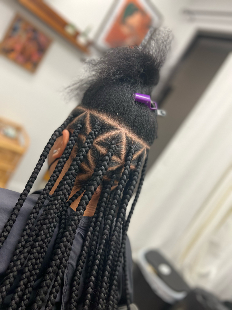 Large Knotless Box Braids