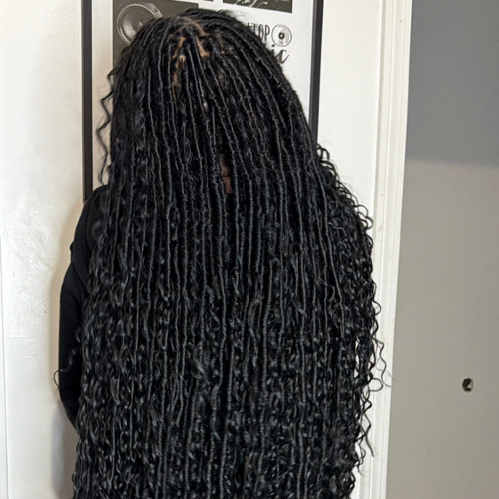 Boho Faux Locs at HairByQweenCoda in Bridgeport, CT