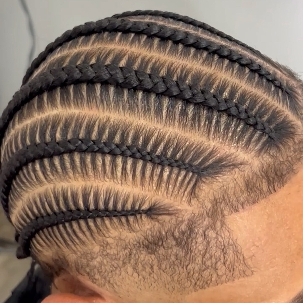Mens 6 Stitch Braids at The Real Stitchologist in Houston, TX