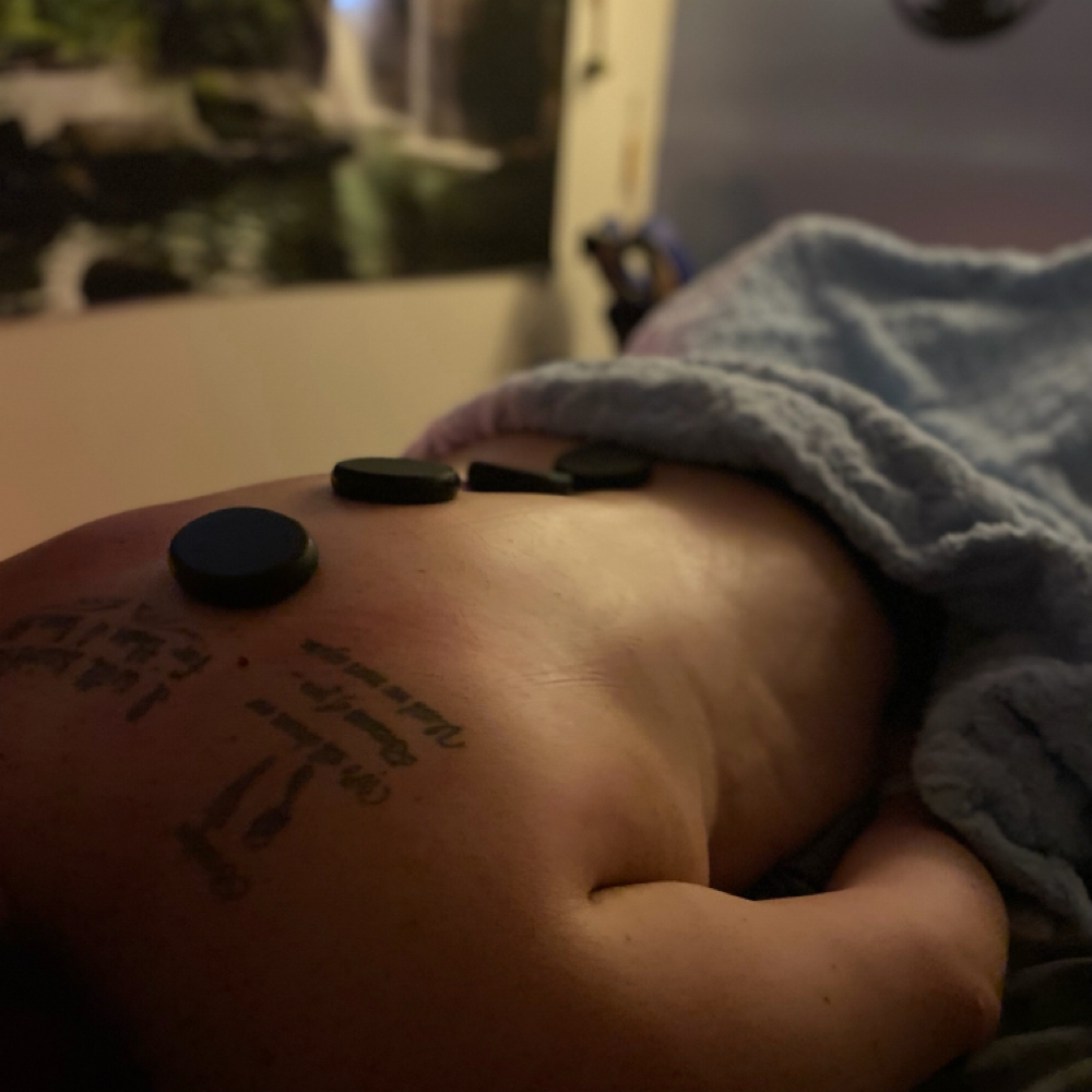 Hot ~stones Add On Service at Joni’s stretching massages in Sidney, OH