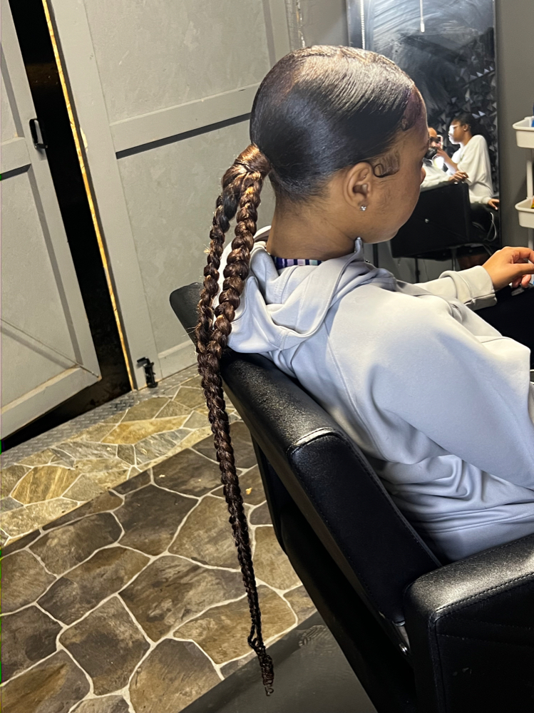 Slick Back Braided Ponytail