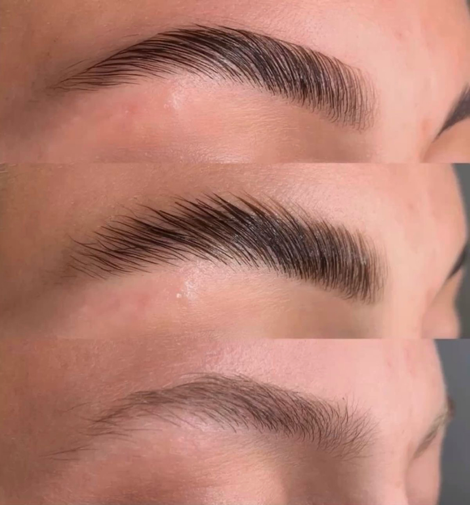 brow lamination + wax