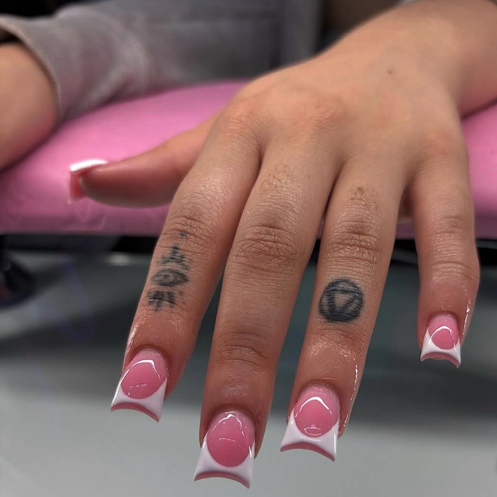Short Fullset French Tips💅🏾 at KlawMeKrazii  (Krysnailedit) in Jonesboro, GA