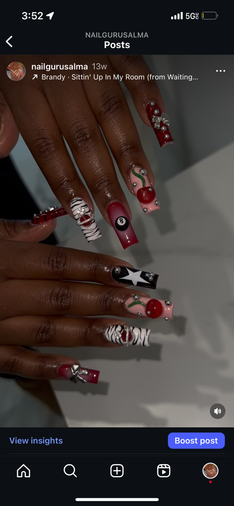 Cartoon Nails Full Or Fill