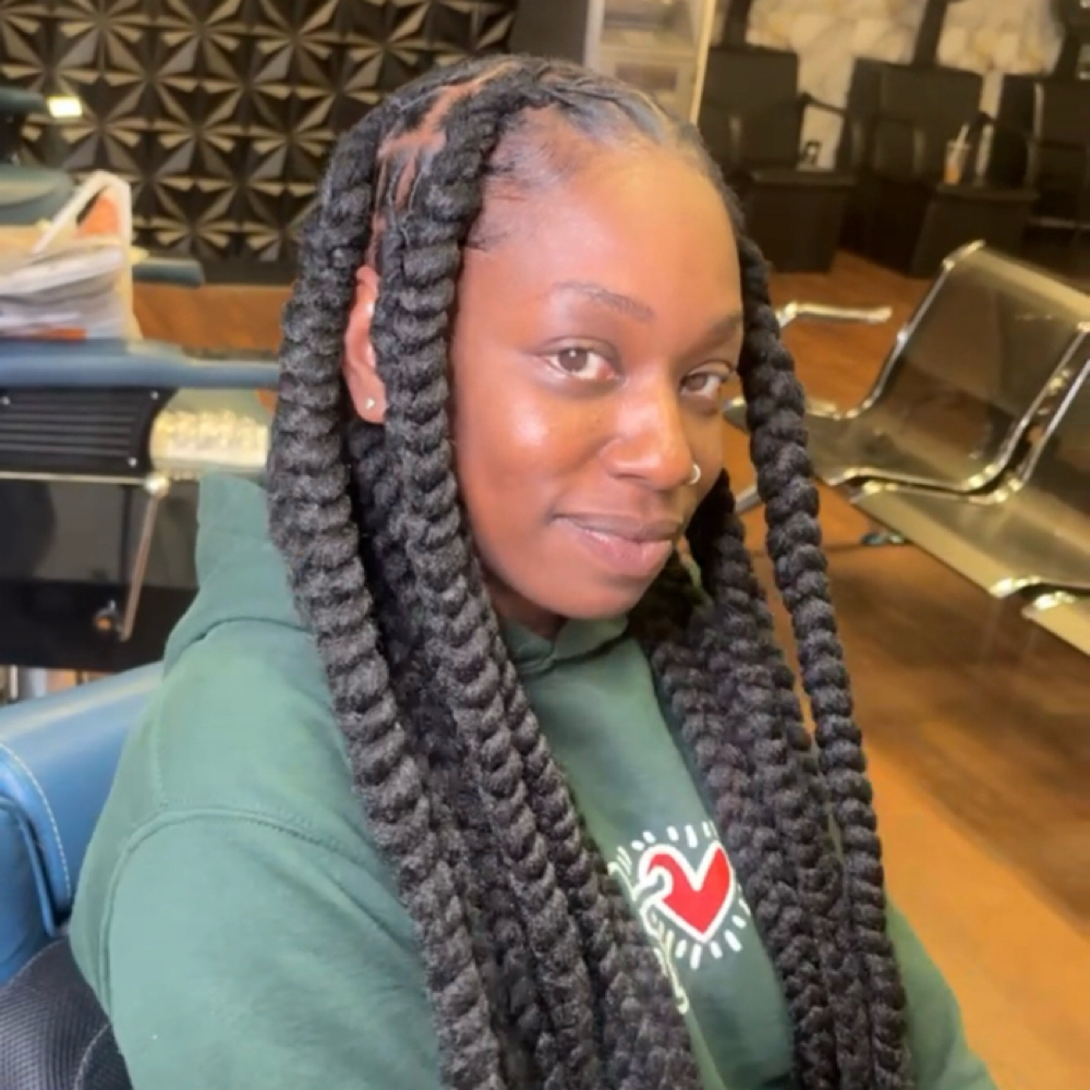 Large Knotless Over Locs at Mochas Lux Locs in Hinesville, GA