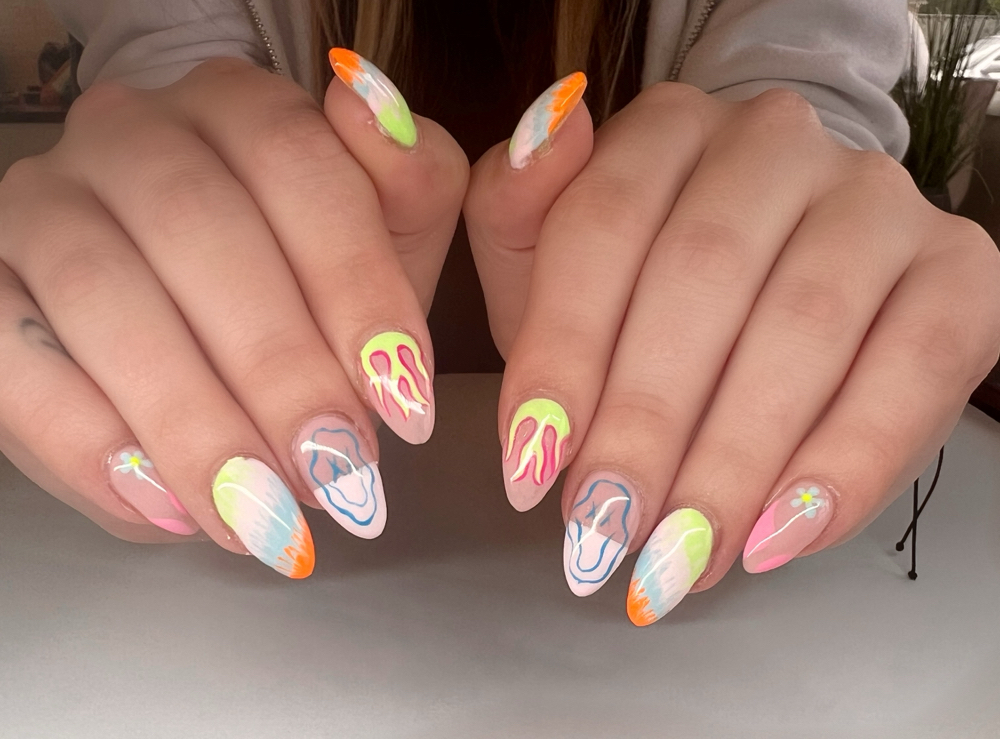 Hard Gel Overlay + Complex Art