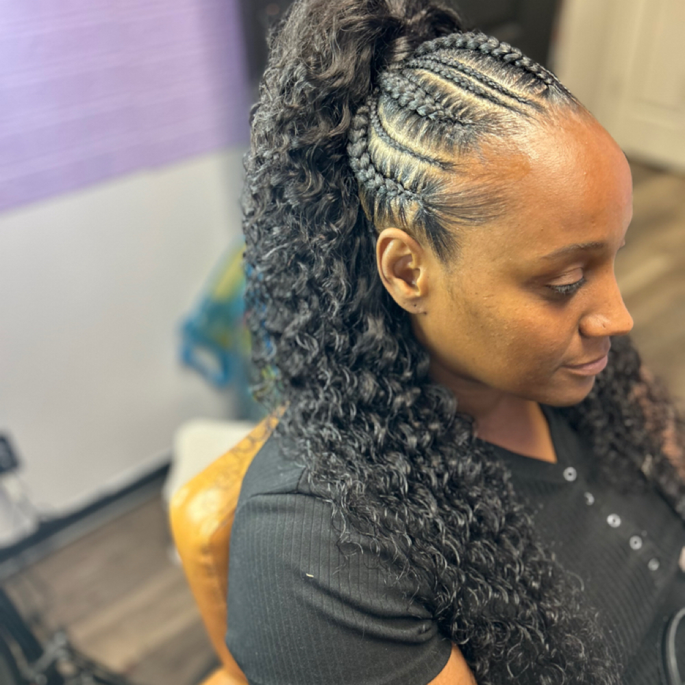 Half Up Half Down Qw W/braids at HairSymphony in Knoxville, TN