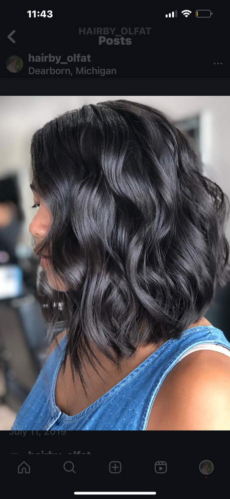 BLOWOUT WITH CURLS