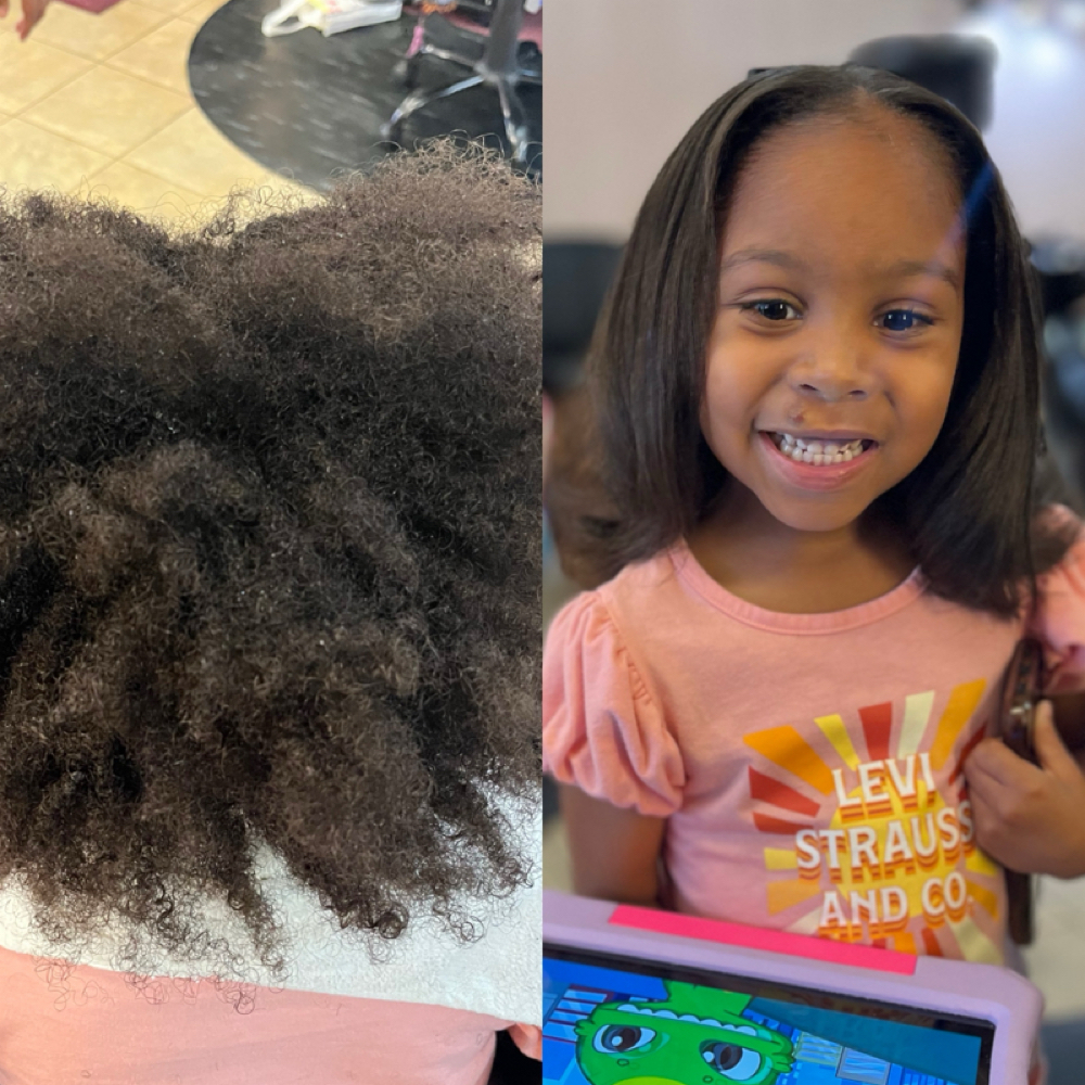 Kids Silk Press at Beux by Kierra Shanté in Pensacola, FL