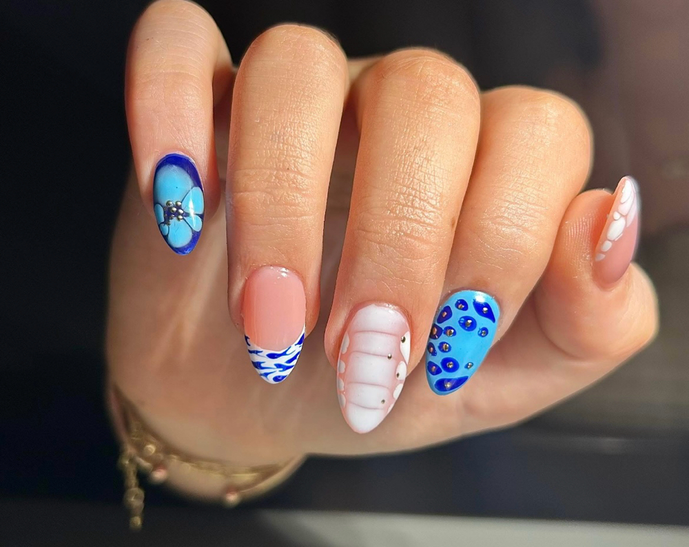 GelX Extensions w/ Nail Art at Endless Beauty by Maddie in Guysville, OH