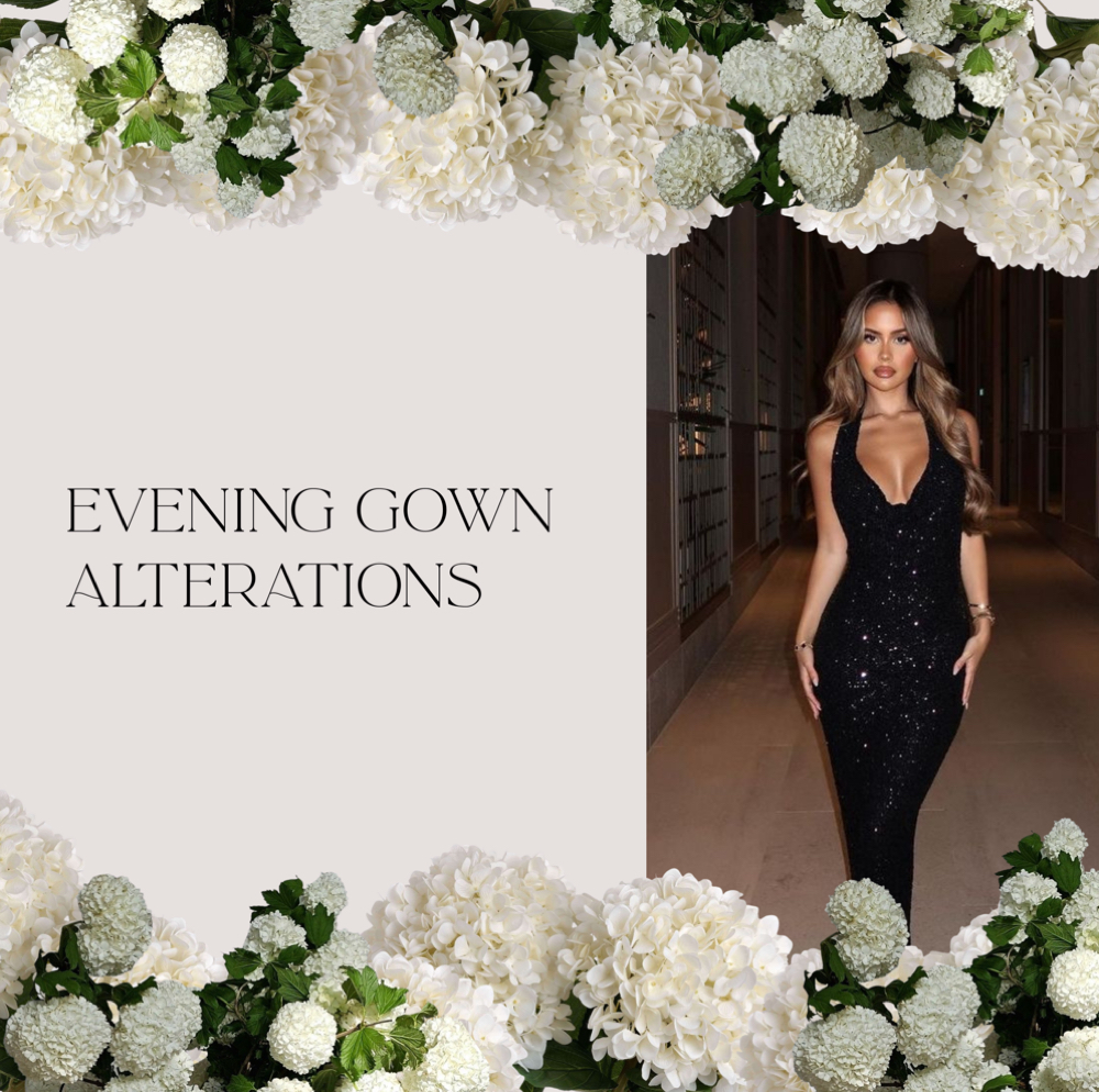 Evening Gown Alterations at Dainty Bridal Alterations in Upland, CA