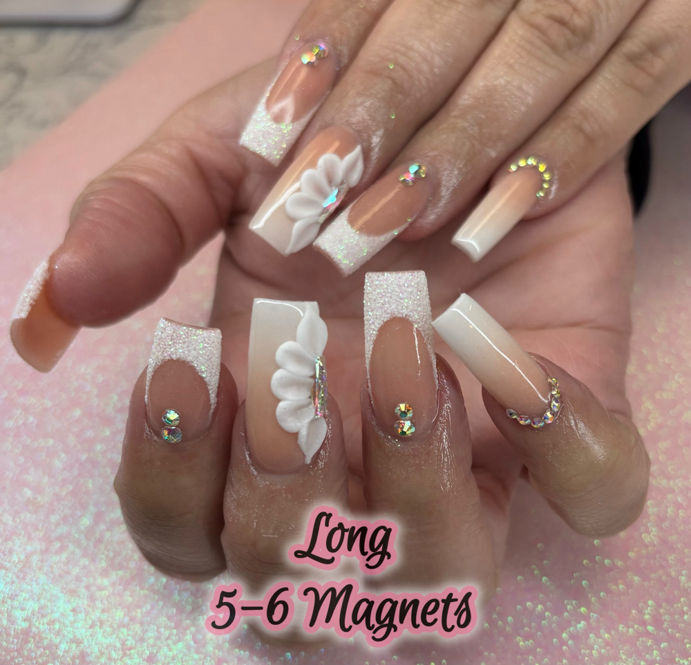 Long Acrylic Fill With No Nail Art