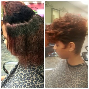 shampoo Silk press cut