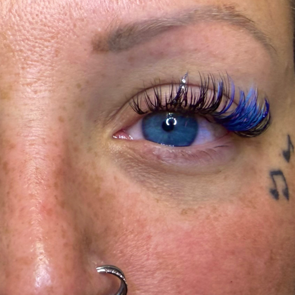 ADD GLITTER/COLORED LASHES TO SET at Hair Gone Wild in Belle Vernon, PA