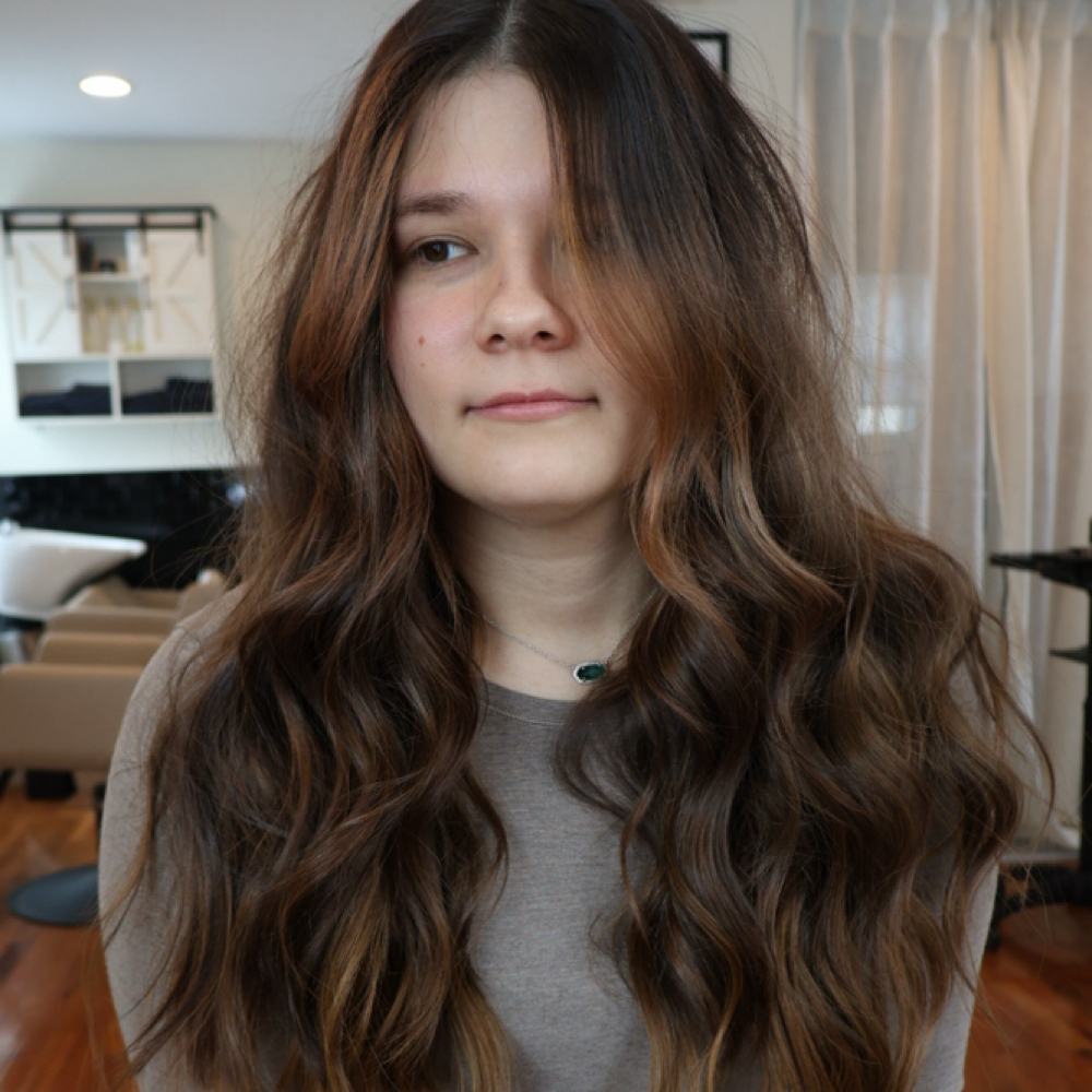 Blowout with Permanant Extensions at Hair and Makeup by Shaina in Carle Place, NY