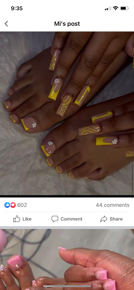 Color Acrylic With Pedicure