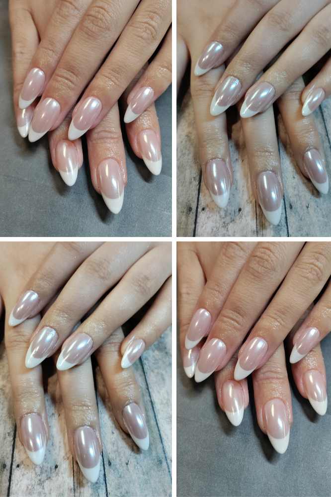 Gel X Full Set - French w/Chrome