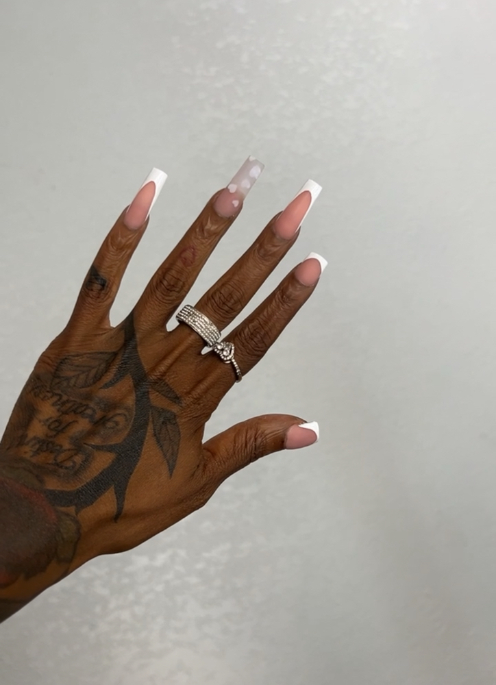 Long-French Tip Full Set at Lisa’s Nail House in Tampa, FL