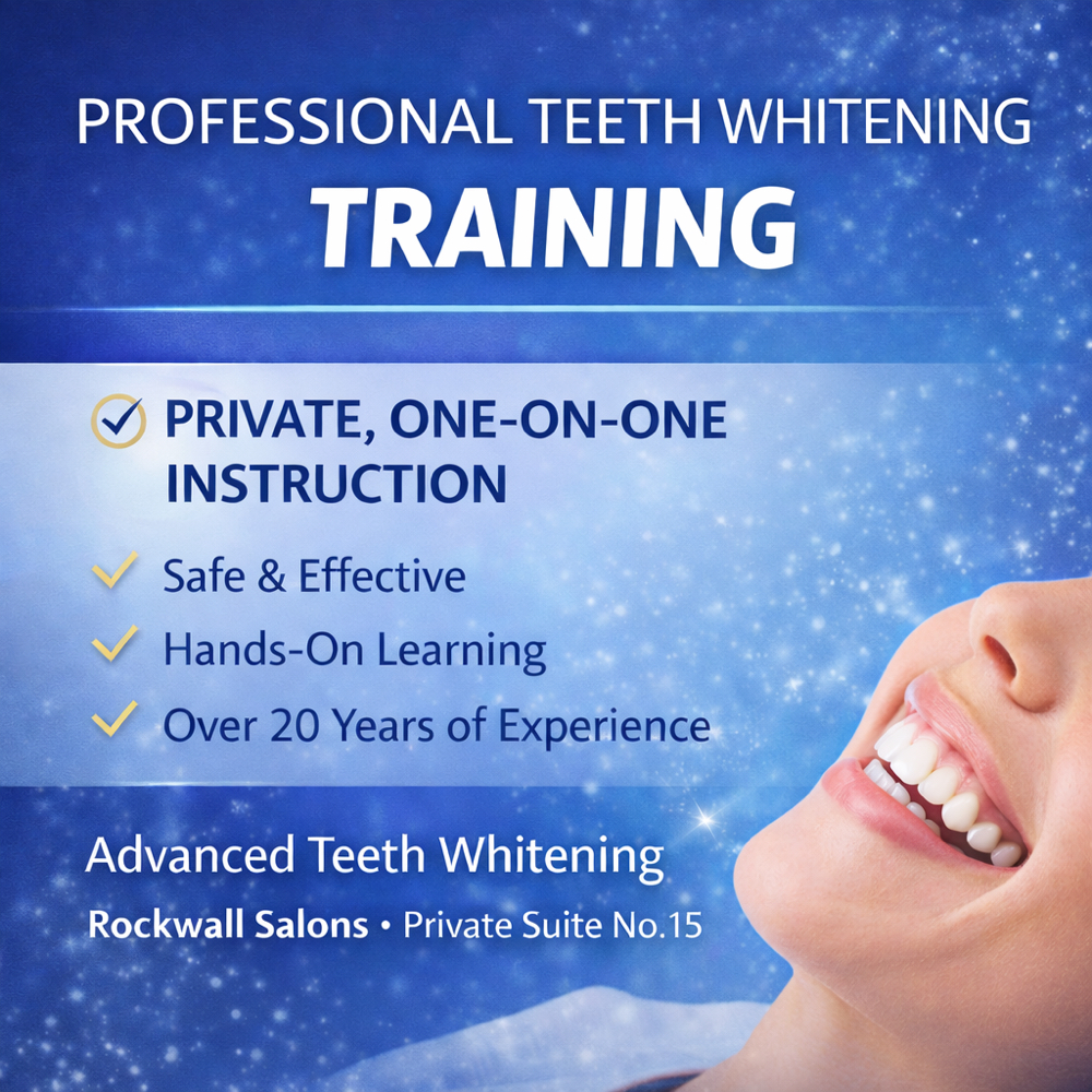 Private Teeth Whitening Training at Advanced Teeth Whitening Beauty Studio In Rockwall in Rockwall, TX
