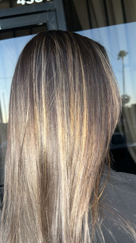Long Hair Lighten and Tone