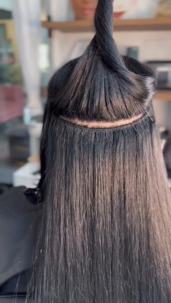 Hand-tied Maintenance at Crème Salon in Colleyville, TX