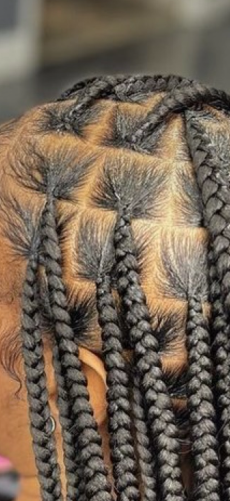 Large Knotless Braids