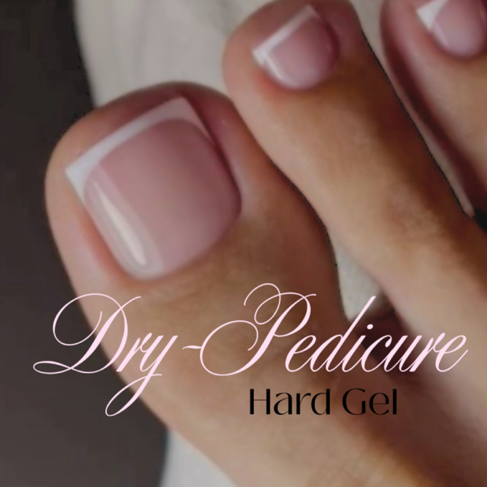Hard gel Dry pedicure at IGHO manicure studio in Minot, ND