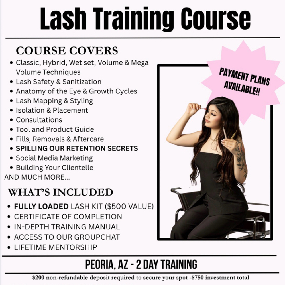 Beginner Lash Training at Littlemslashed in Peoria, AZ