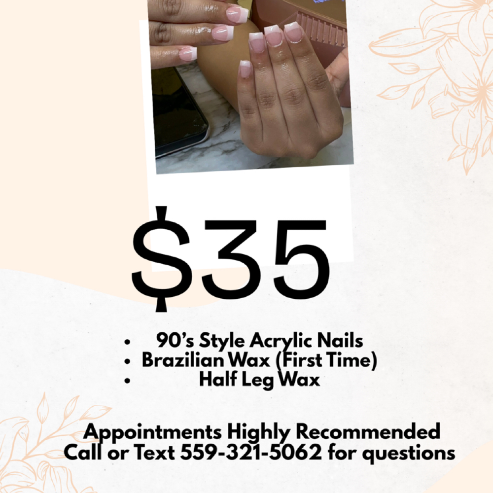 $35 Half leg wax ✅ at Blissful Beauty Spa in Moreno Valley, CA