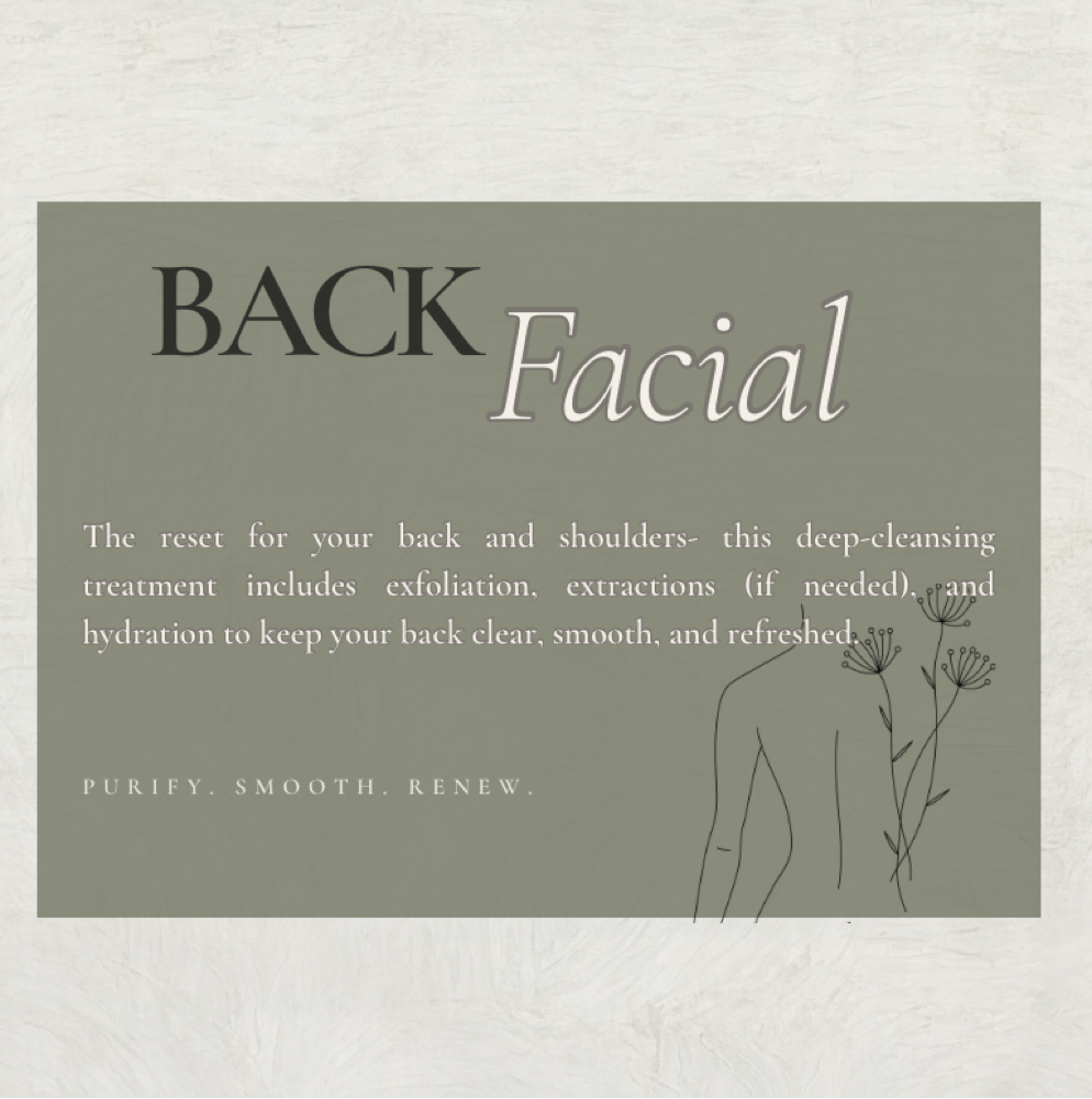 Back Facial at Intention Studio in Redding, CA